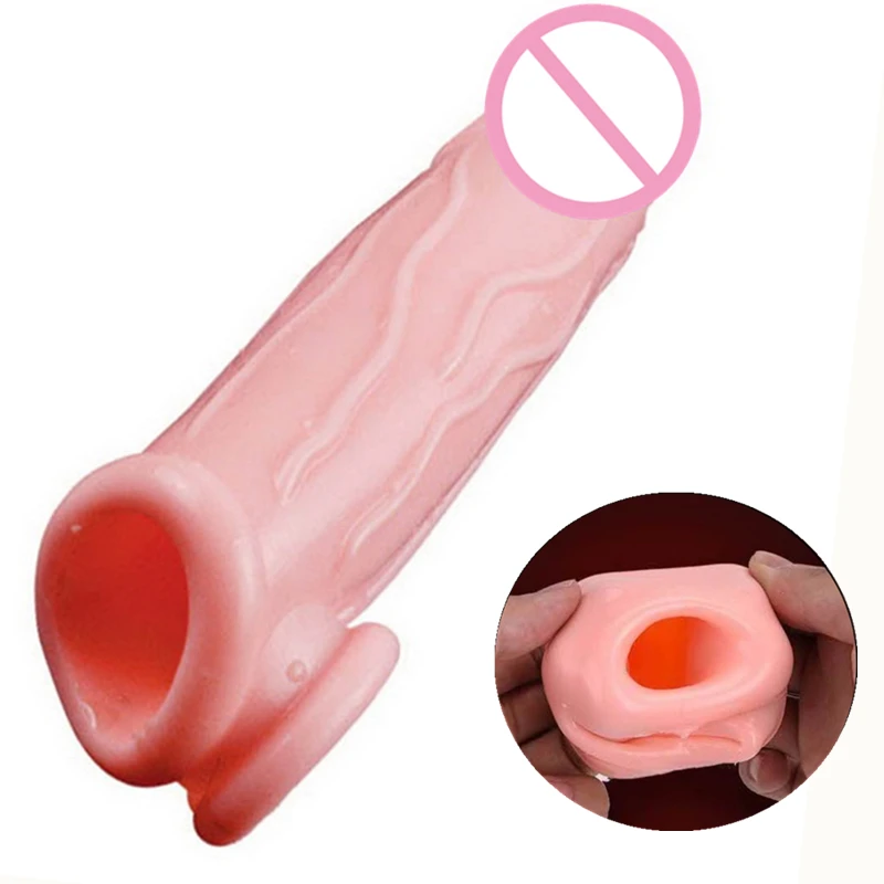 Мягкие силиконовые презервативы многоразовые чехол для полового члена