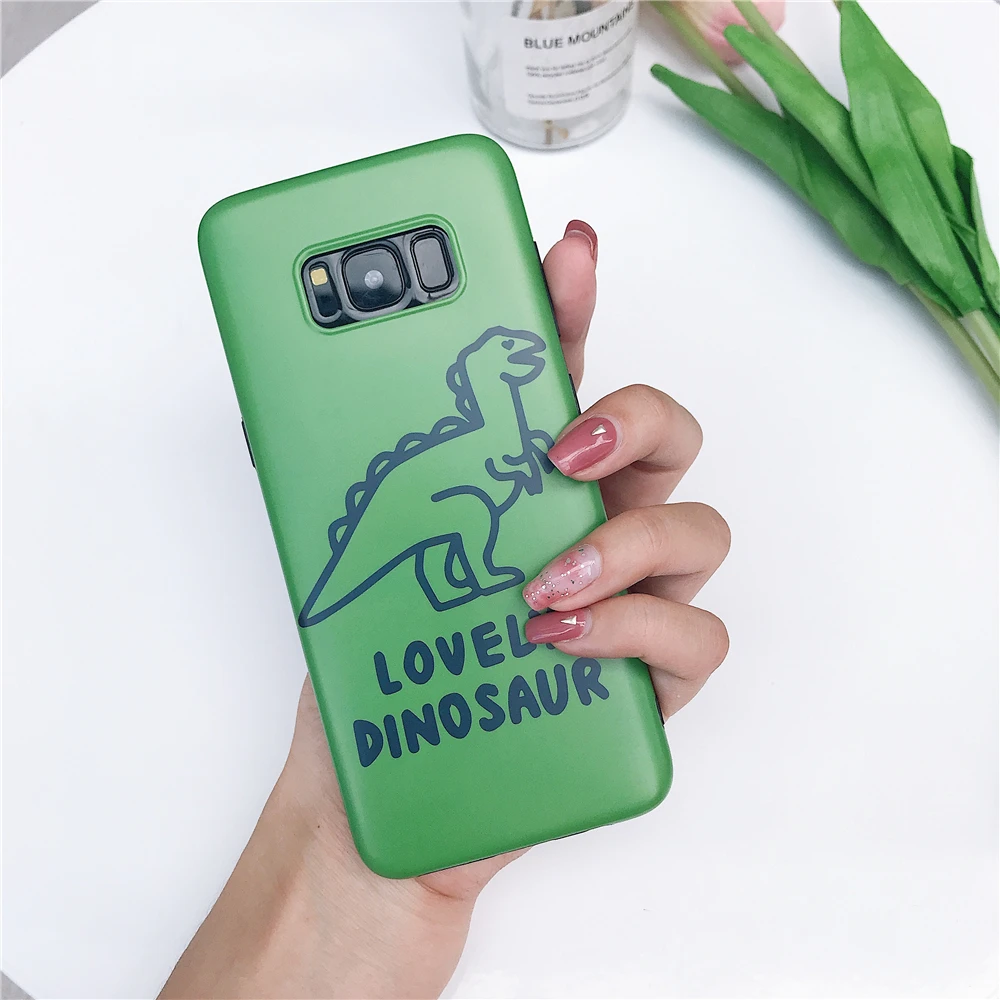 Cases For Samsung Galaxy Note 9 8 Case Lovely Dinosaur Phone S7 Edge S8 S9 Plus Soft TPU Matte Back Covers |