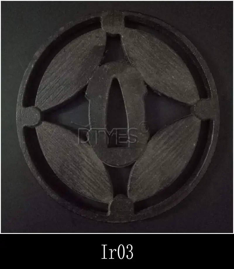 Ir03 Японский самурайский меч, красивый Железный Tsuba Guard ДЛЯ катаны вакизаши Танто, ширина 3,2 см(около хабаки), лезвие Ir01-Ir25 - Цвет: Ir03