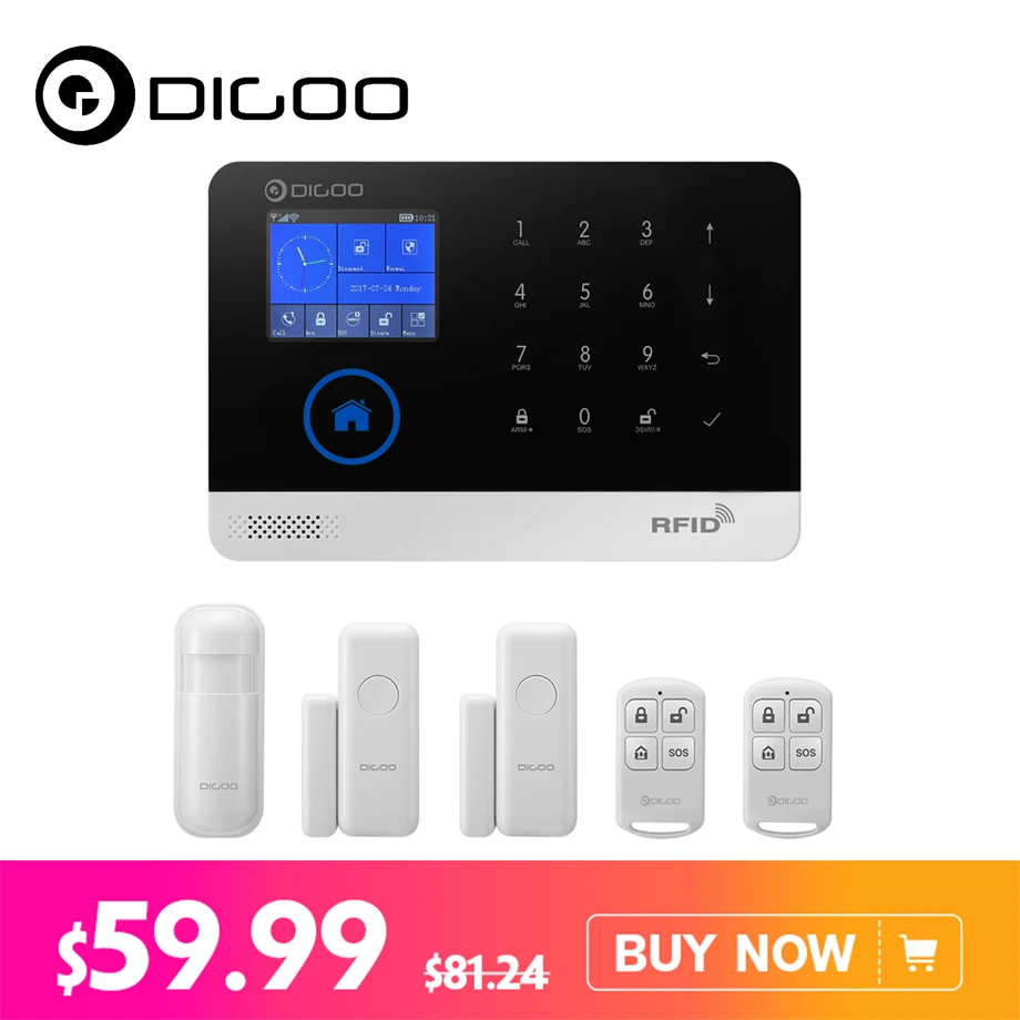 Digoo DG HOSA 433 мГц беспроводной GSM и wi fi DIY умный дом наборы сигнализации системы