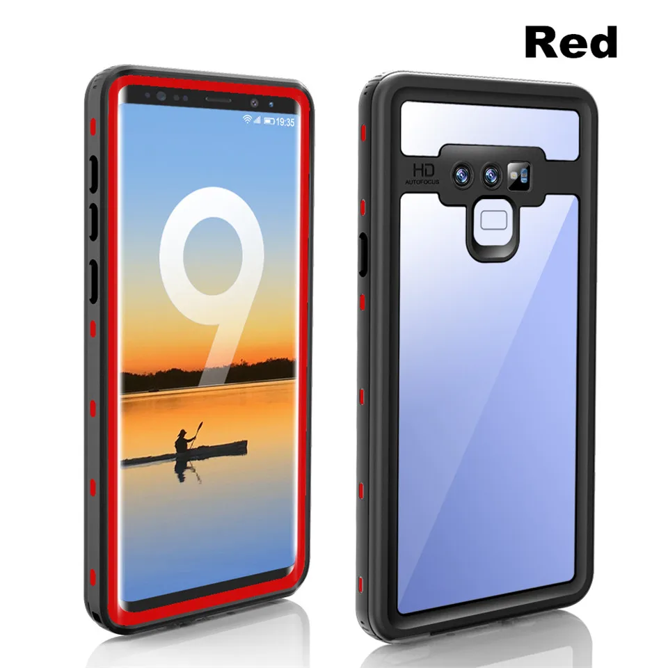 Водонепроницаемый чехол для телефона для samsung Galaxy S9 S9 Plus Note 8 9 360 полный корпус прочный прозрачный чехол Крышка с Экран протектор