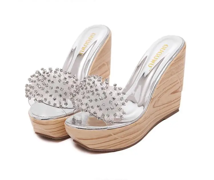 Европа и соединенные Штаты популярные лето склон с толстым дном бисером тапочки