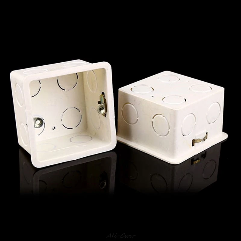 86X86 PVC Junction Box Wall Mount Cassette For Switch Socket Base Bottom Electrical Accessories | Обустройство дома