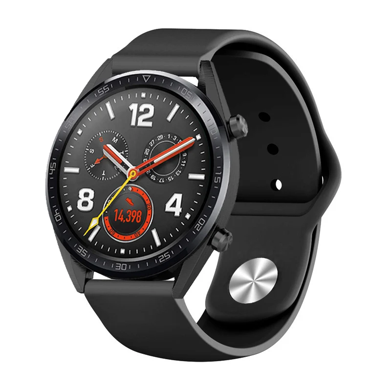 Сменные спортивные силиконовые 22 мм ремешки для часов huawei Watch GT для samsung Galaxy 46 мм ремешок Смарт-часы браслет