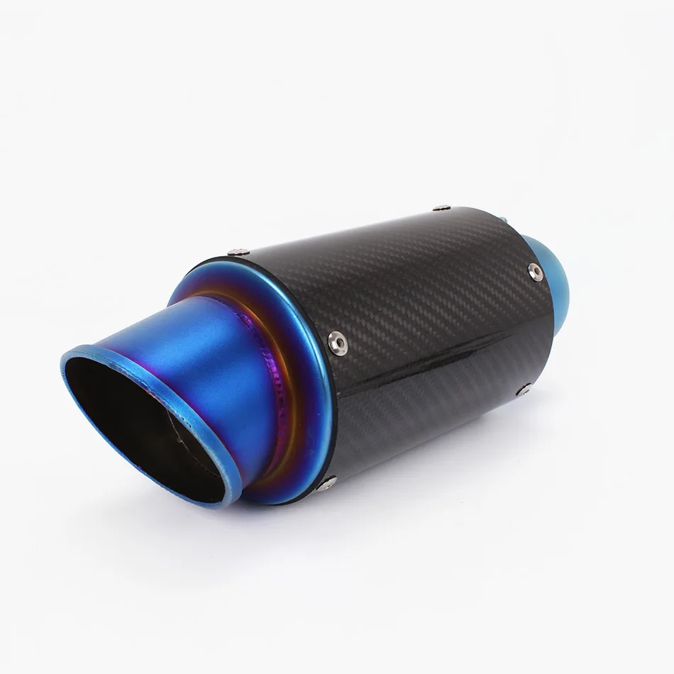 Universal Inlet 60mm Motorcycle Exhaust Pipe Muffler Stainless Steel Carbon Fiber AR Motorbike Escape |