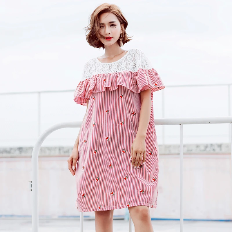 2018 Новое поступление Повседневное бабочка короткий рукав Для женщин летнее