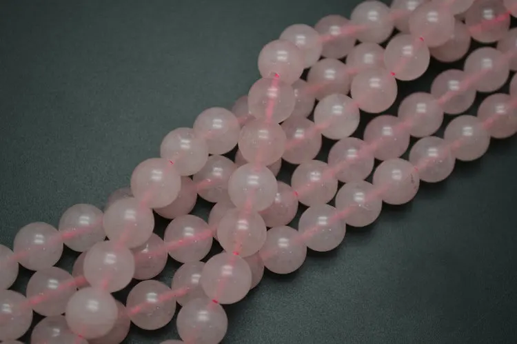 Гладкие Круглые Бусины из натурального розового камня 4 мм-12 мм для изготовления