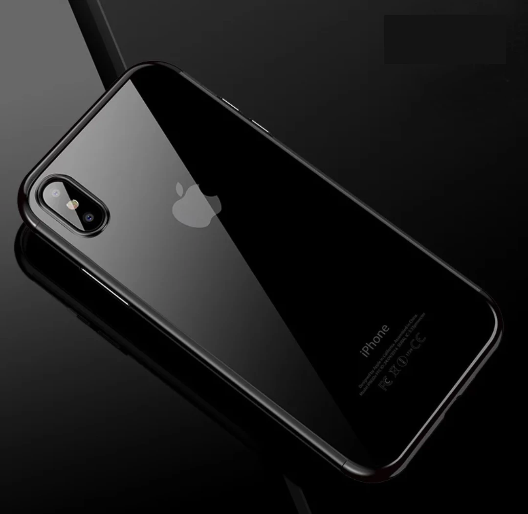 Роскошный силиконовый мягкий чехол для iPhone 6 6s 7 8 X XS max XR прозрачный Plus |