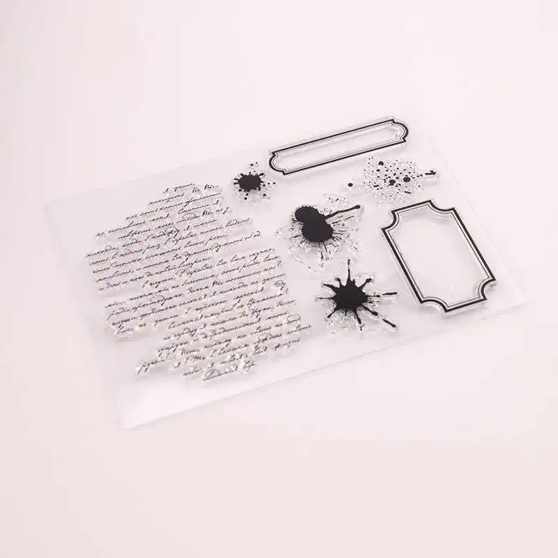 Слова фон прозрачный силиконовый штамп/печать для DIY Скрапбукинг/фотоальбом