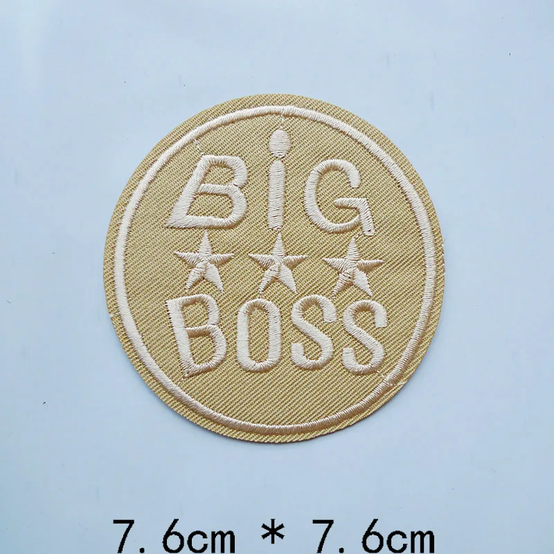 H52 1 шт. значки Big Boss, железные нашивки, термоплавкая вышивка, аппликация для шитья одежды, наклейки для одежды, аксессуары для платьев в полоску - Цвет: H52