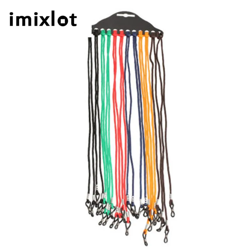 IMIXLOT 12 шт. разноцветные стеклянные цепи для очков нейлоновый шнур чтения шейный