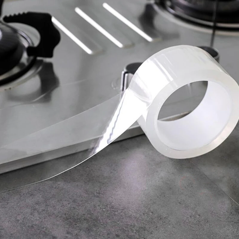 Cute kitchen tool Transparent Acrylic Waterproof Mildew-proof Self-adhesive Tape Kitchen Sink Corner Line Stick Strip | Обустройство