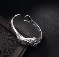 S999 Lotus Lotus Carp Sterling Silver Retro Thai Silver Style Ladies Bangle