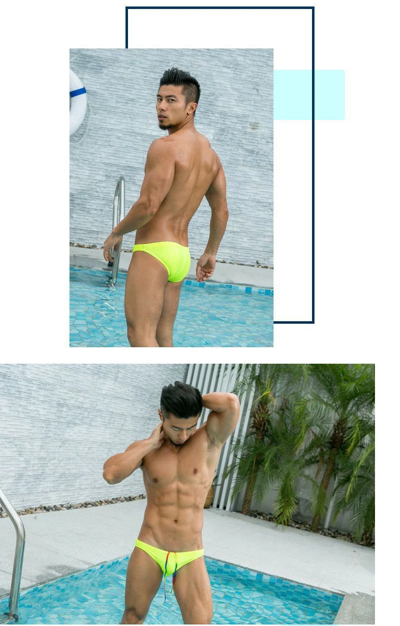 New Sexy Briefs Men Swimwear Swimsuit men Swimming Trunks Mens low waist bikinis Beachwear High Quality Shorts bathing suit