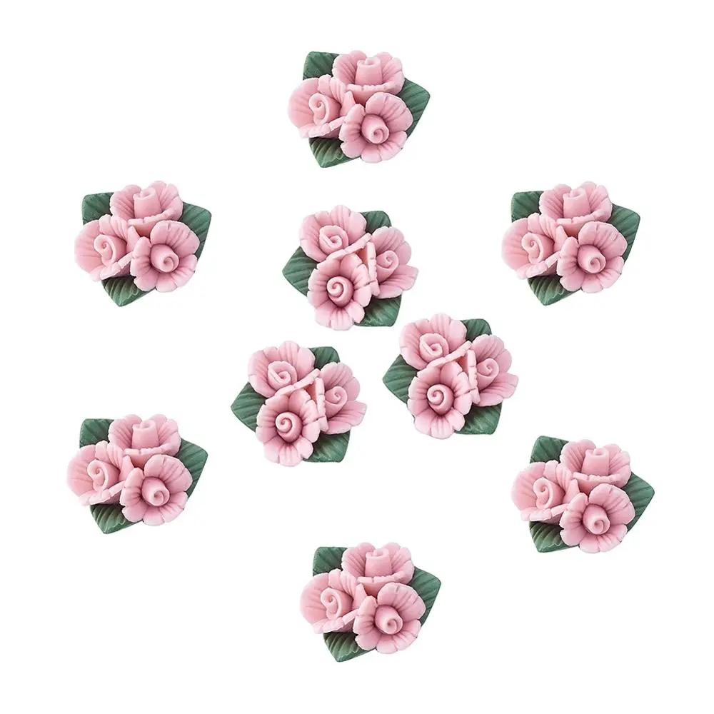 Фарфоровые цветочные кабошоны ручной работы 50 шт. Китайские глиняные бусины