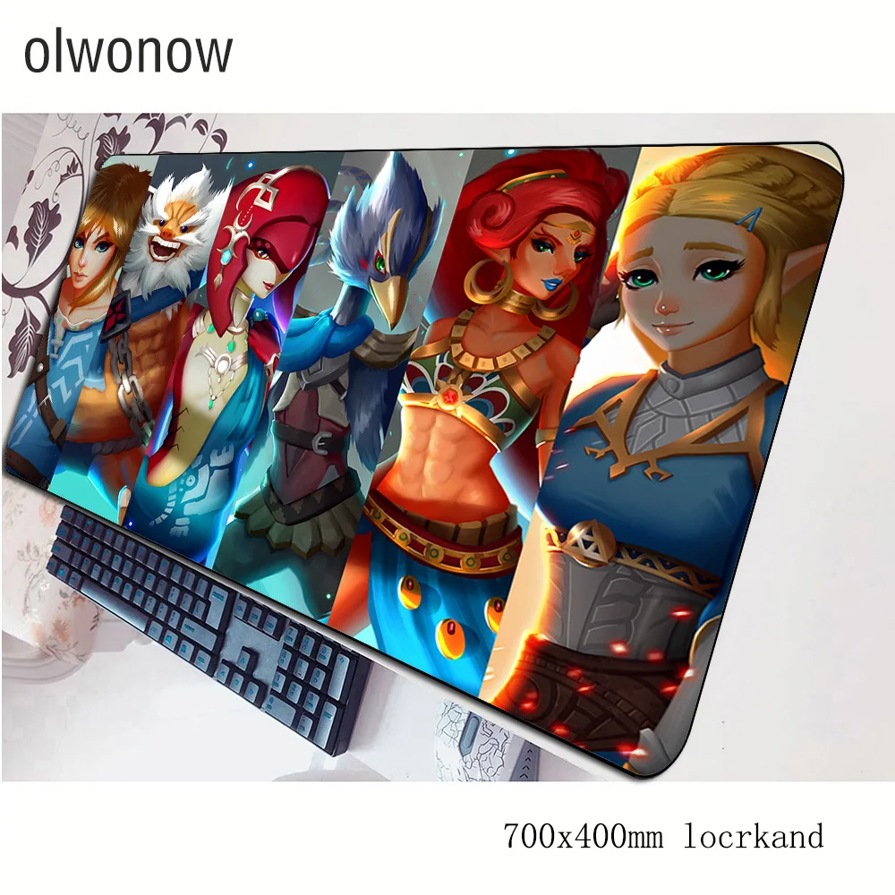 Zelda Коврик для мыши большой компьютерный коврик 70x40 см игровой коврик большой подарок на Хэллоуин padmouse Клавиатура Игры pc gamer стол
