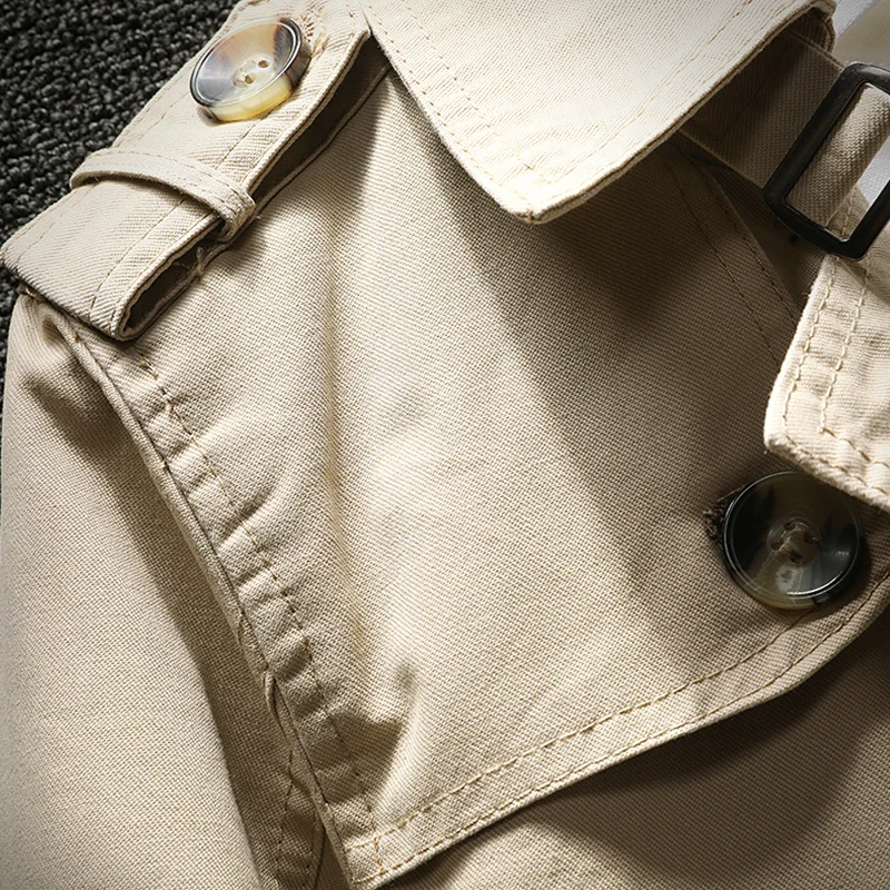 

Fashion Windbreaker Coat Man British Style Mens Jacket Coat Cotton Solid Casual Jacket Men Slim Fit Stand Jackets Male jassen 06