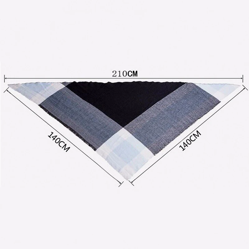 Новый модный кашемировый зимний шарф для женщин шерстяной в клетку теплый из