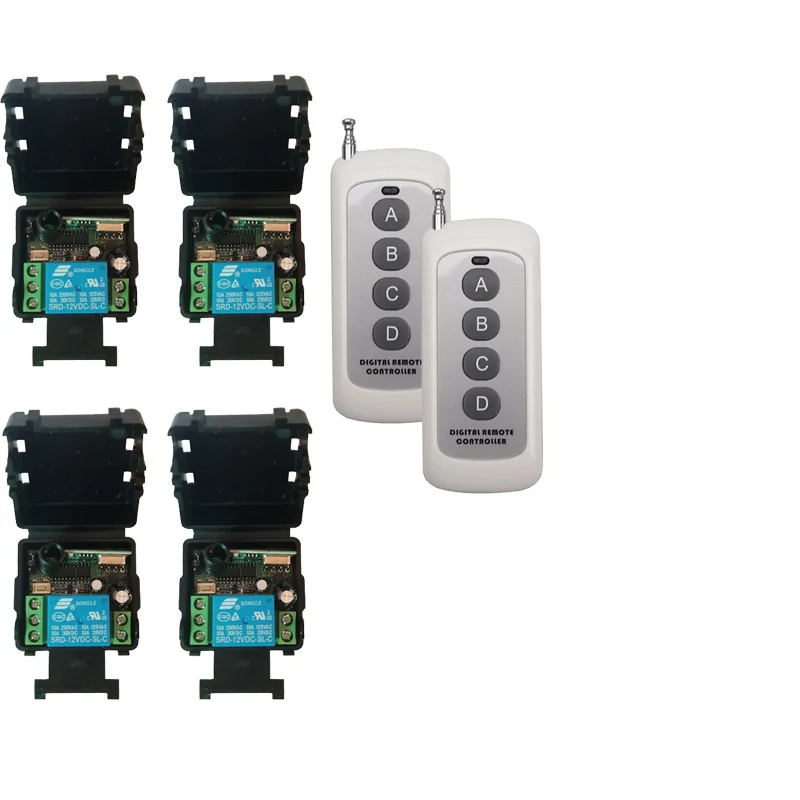 DC 12 v 1CH мини беспроводной пульт дистанционного управления Переключатель 4 шт 35 мм