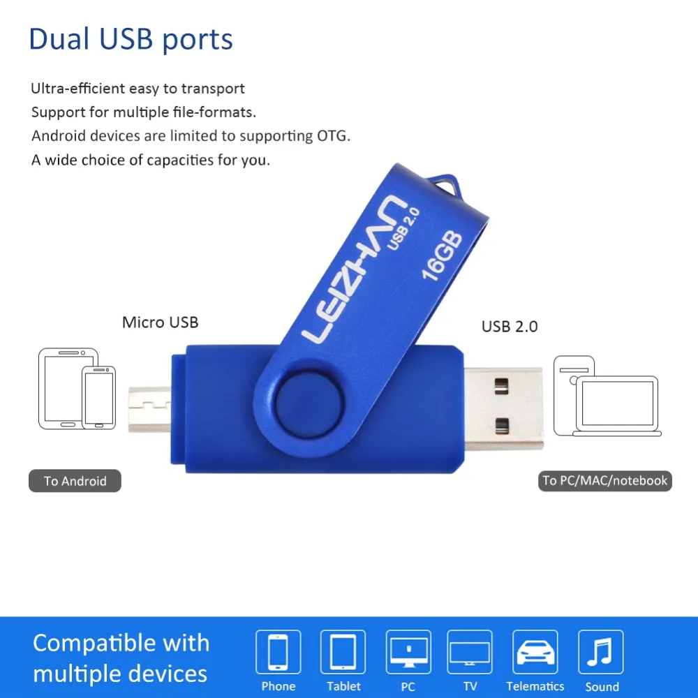 Флэш накопитель LEIZHAN USB2.0 64 ГБ 32 двойная Флэшка 16 карта памяти для фото 8 флэш