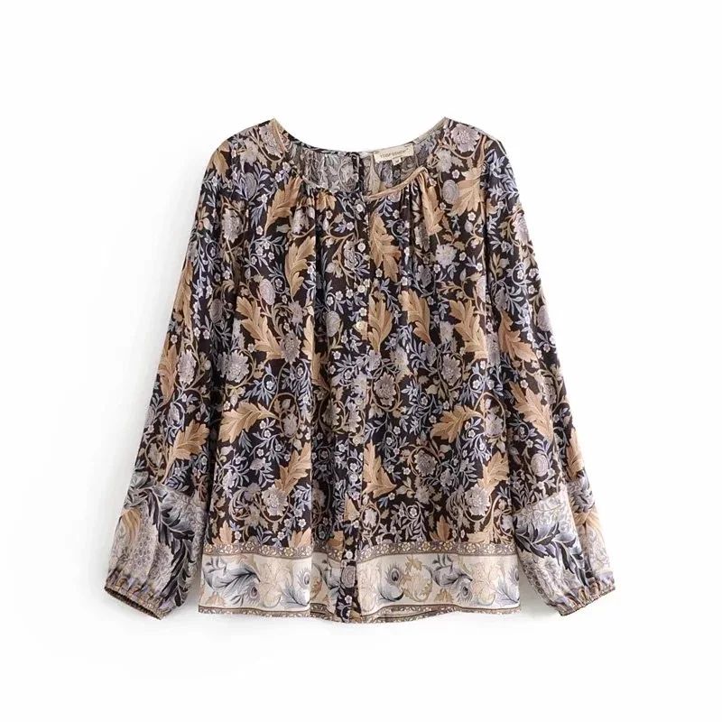 BOHOFREE/Новинка 2019 года рубашка-кимоно с длинными рукавами в цыганском стиле