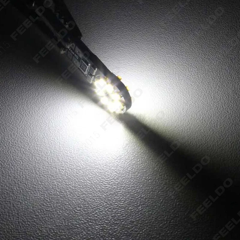 LEEWA 50 шт. Белый T10 194 W5W 2W 6500K 216lm 3014 чип 18 SMD Canbus автомобильное светодиодное освещение