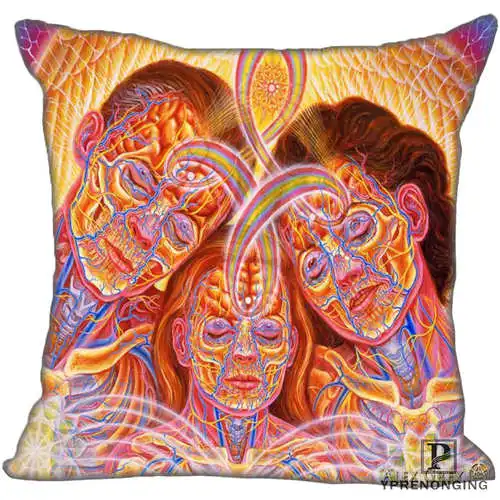 Pillowcase Лучший заказ Alex_Grey-Artists(1)@ Наволочка на подушку, спальня домашний квадратный наволочка на молнии(одна сторона)#190404-01-52 - Цвет: Pillowcase