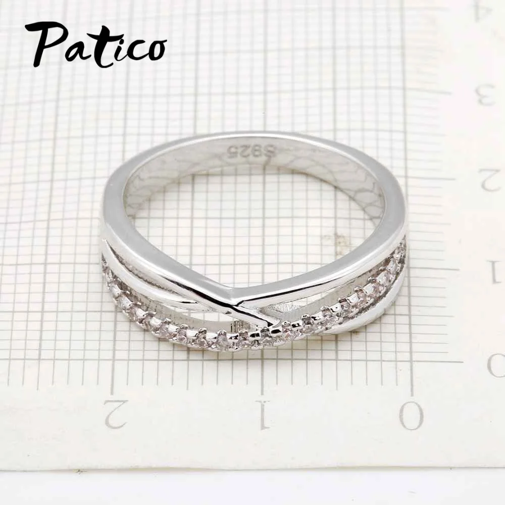 

Big Cross Cubic Zirconia Rings Fashion Wedding Jewelry Female 925 Sterling Silver Engagement Ring Women Party New Gift