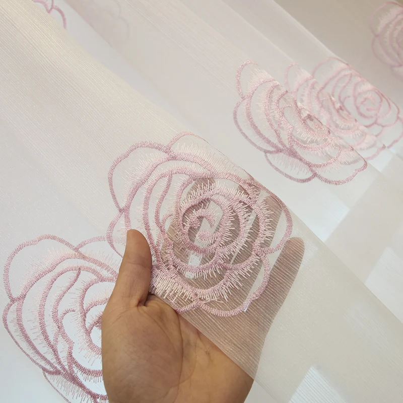 Европейские садовые шторы для спальни высококачественные жаккардовые вышитые