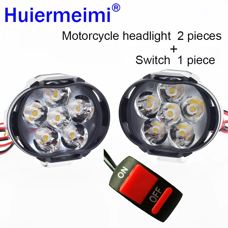

Motorcycle Headlight Scooter Fog Spotlight LED Motorbike ATV 12V 6500K Moto Working Spot Light Head Lamp White DRL Car Headlamp
