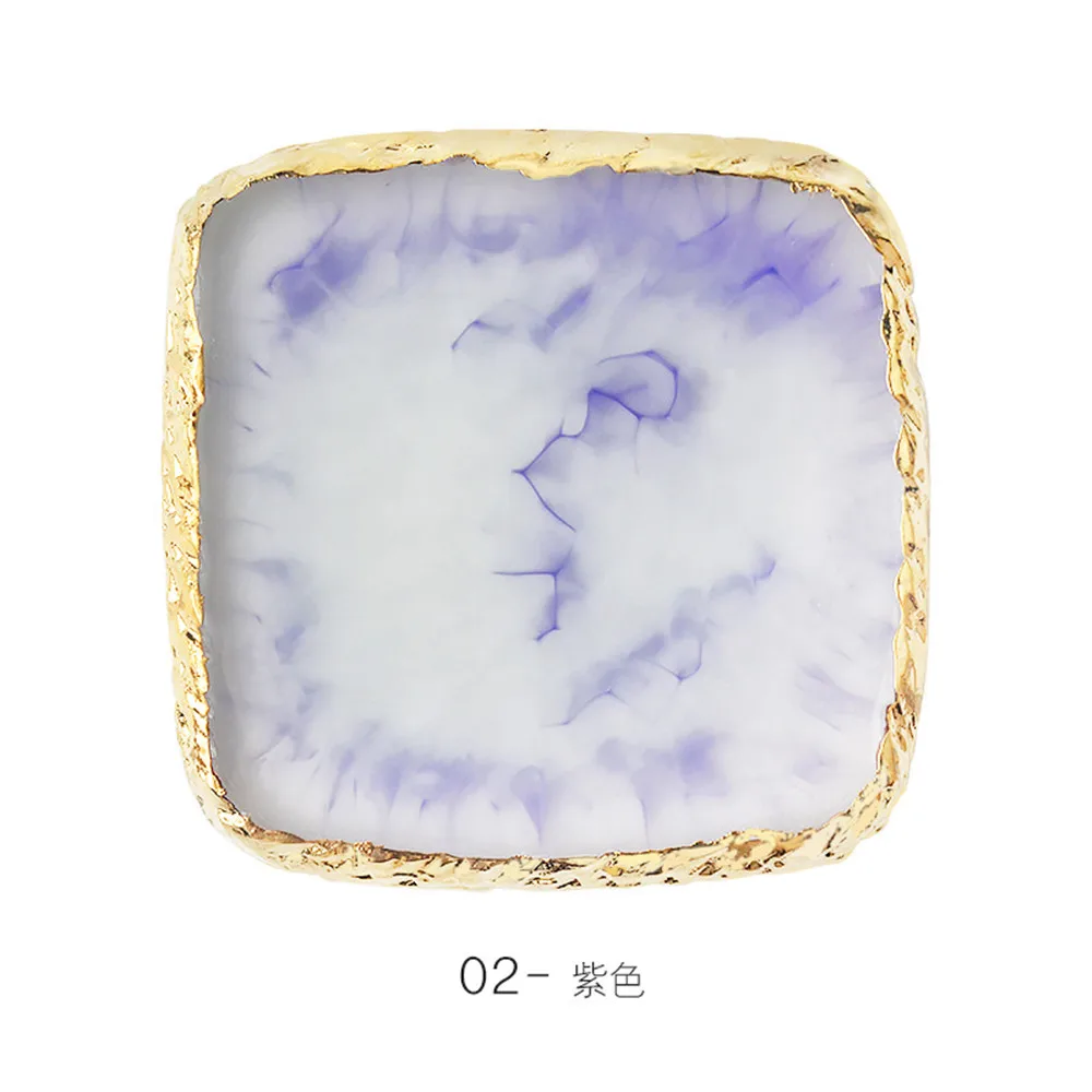 

Nail Square Palette Resin Agate Piece Nail Art Color Toning A Tablet Display Showing Shelf Tool 1 PC