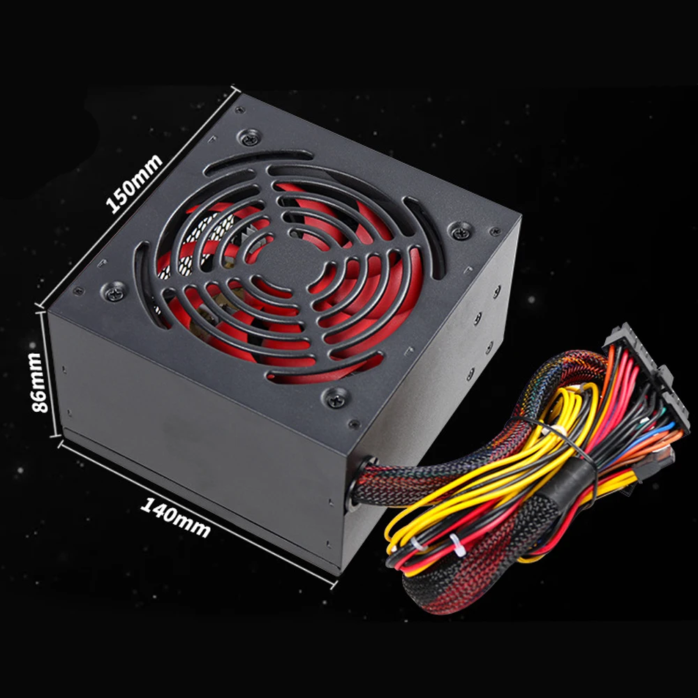 400W энергосберегающая бесшумный хост Питание 120mm вентилятор 20PIN 4PIN 12В ATX компьютерный Питание для Intel AMD компьютер