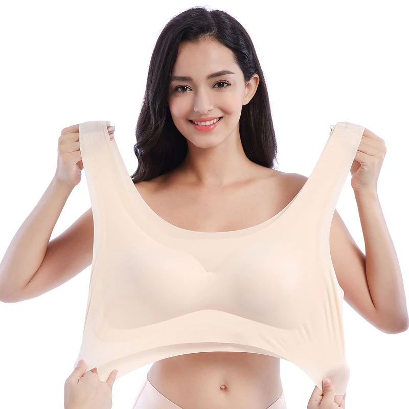 WANAYOU, M-4XL размера плюс, высокие эластичные спортивные бюстгальтеры для женщин, без косточек, мягкий бюстгальтер для тренажерного зала, фитнеса, бега, йоги, бесшовный спортивный топ для сна