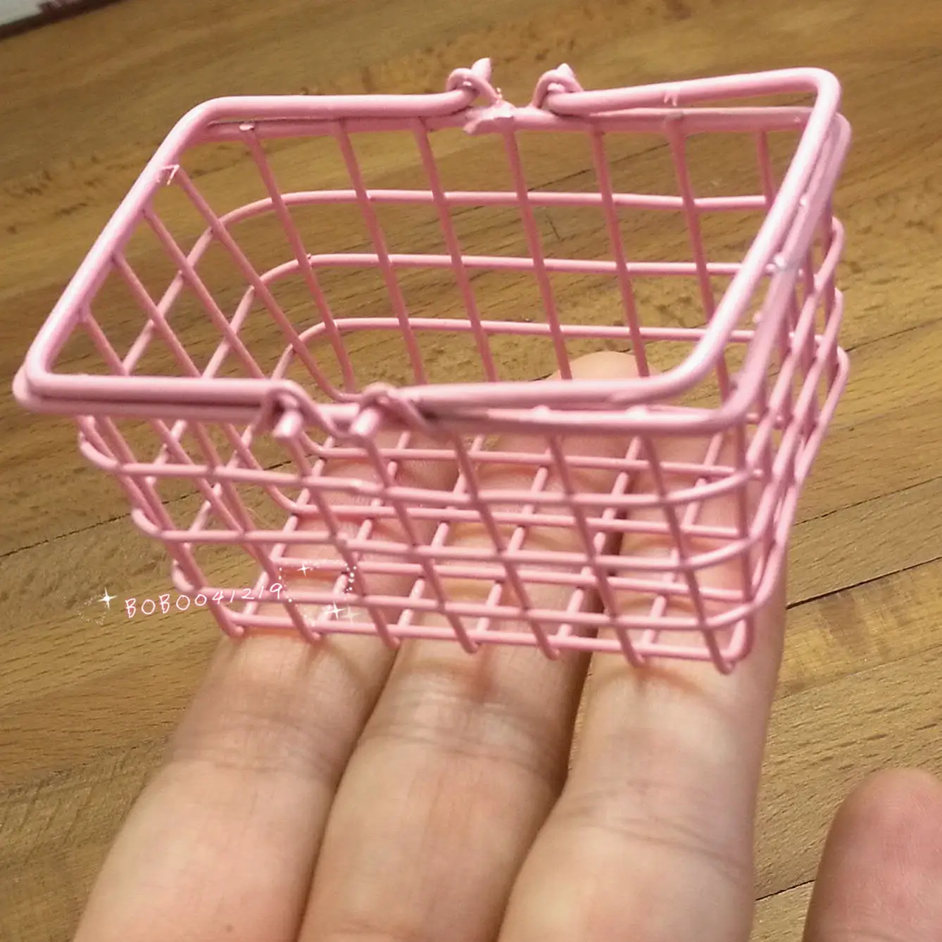 Кукольный домик миниатюрная 1:6 игрушка розовая металлическая корзина для