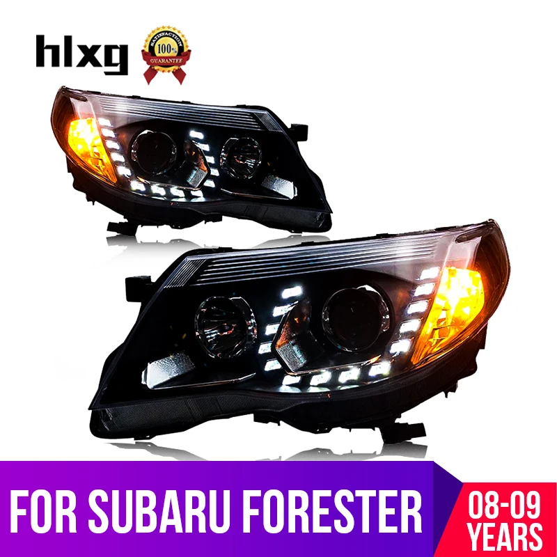 Hlxg автомобильный Стайлинг светодиодный головной фонарь для Subaru Forester фары 2008 2009