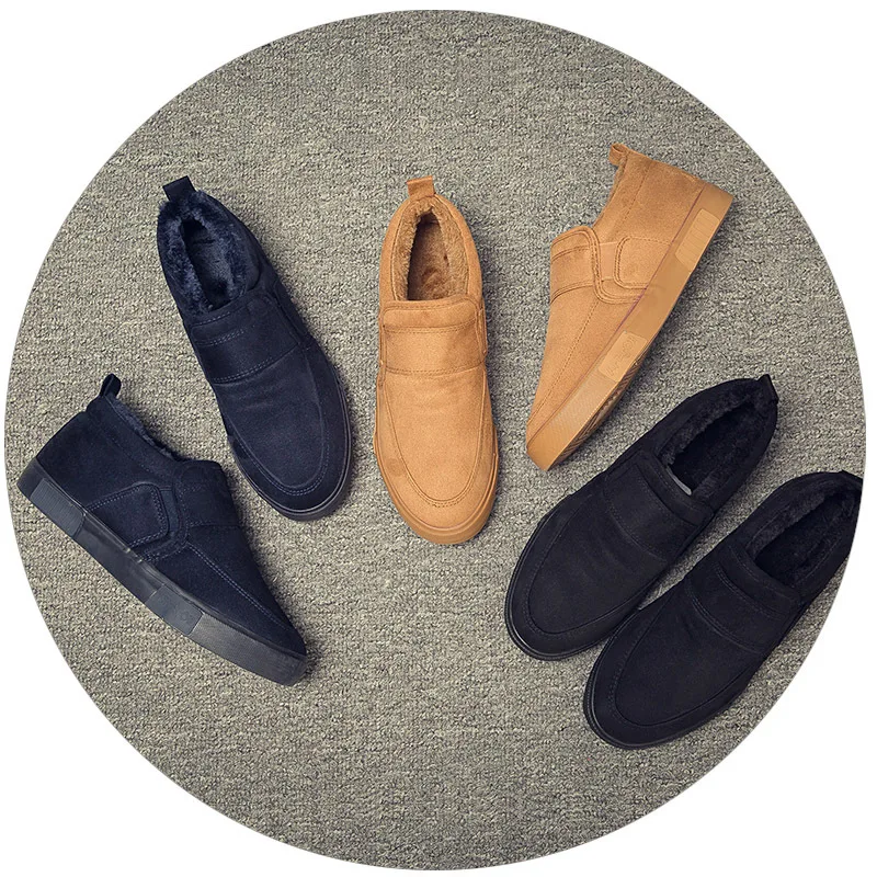 New autumn and winter models men's thick cotton shoes warm velvet anti-freeze sets of feet super fire casual men | Обувь