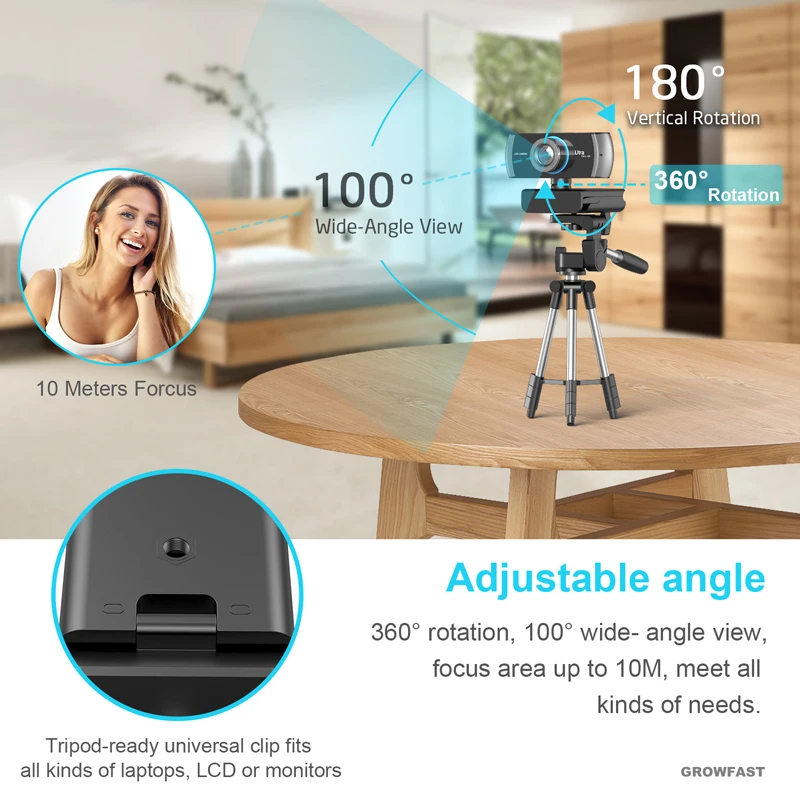 HD веб камера Встроенный двойной микрофоны Smart 1080 P Камера USB Pro поток для рабочего