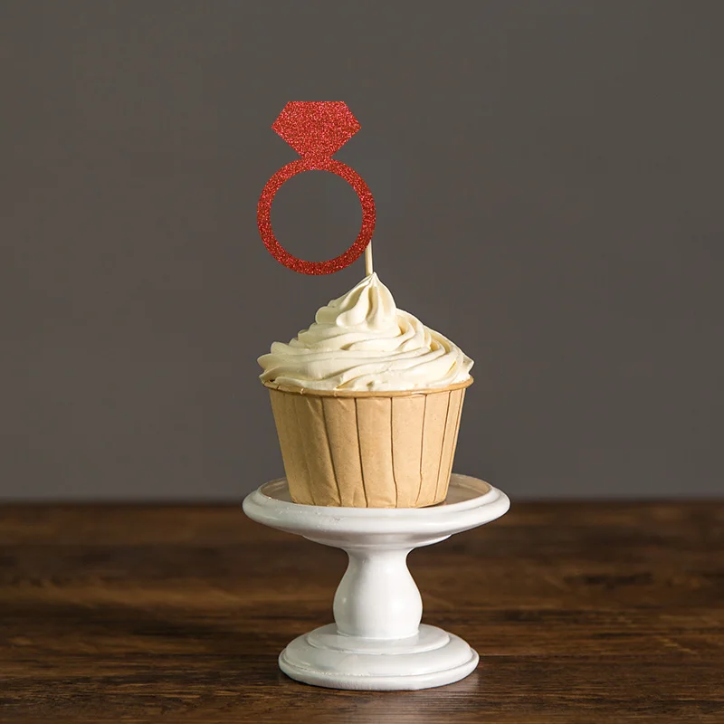 Украшения для свадебной вечеринки кольцо Топпер кексов девичник/свадебный душ