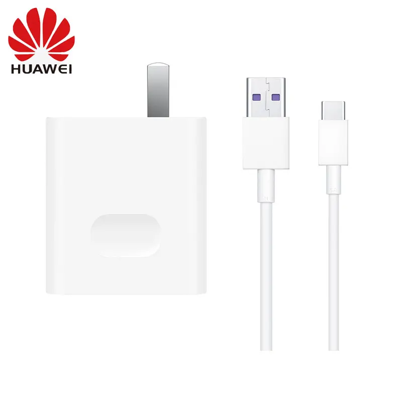 Huawei Supercharge быстрое зарядное устройство 10 в 4A 40 Вт адаптер 5A Тип C кабель для