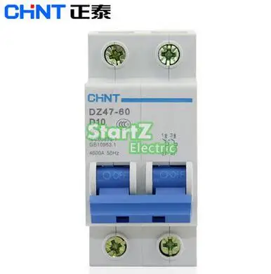 Автоматический выключатель CHNT для защиты двигателя типа D флейта 2P 6A 10A 16A 20A 25A 32A 40A