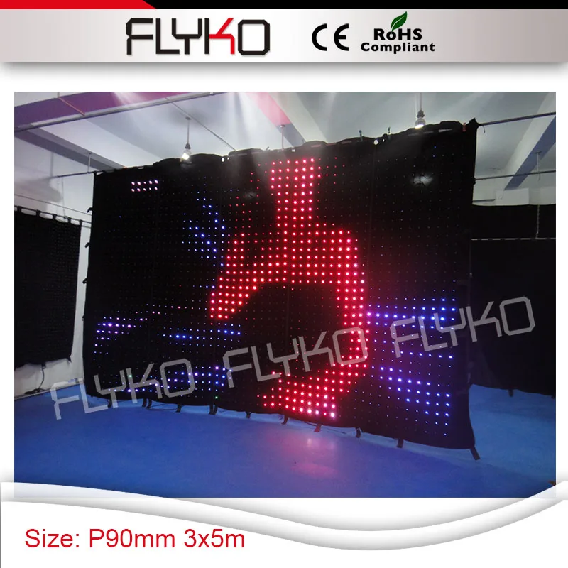 Стандартный горячий Размер 3х5м лучшее разрешение пиксельный шаг 90 мм фон видения