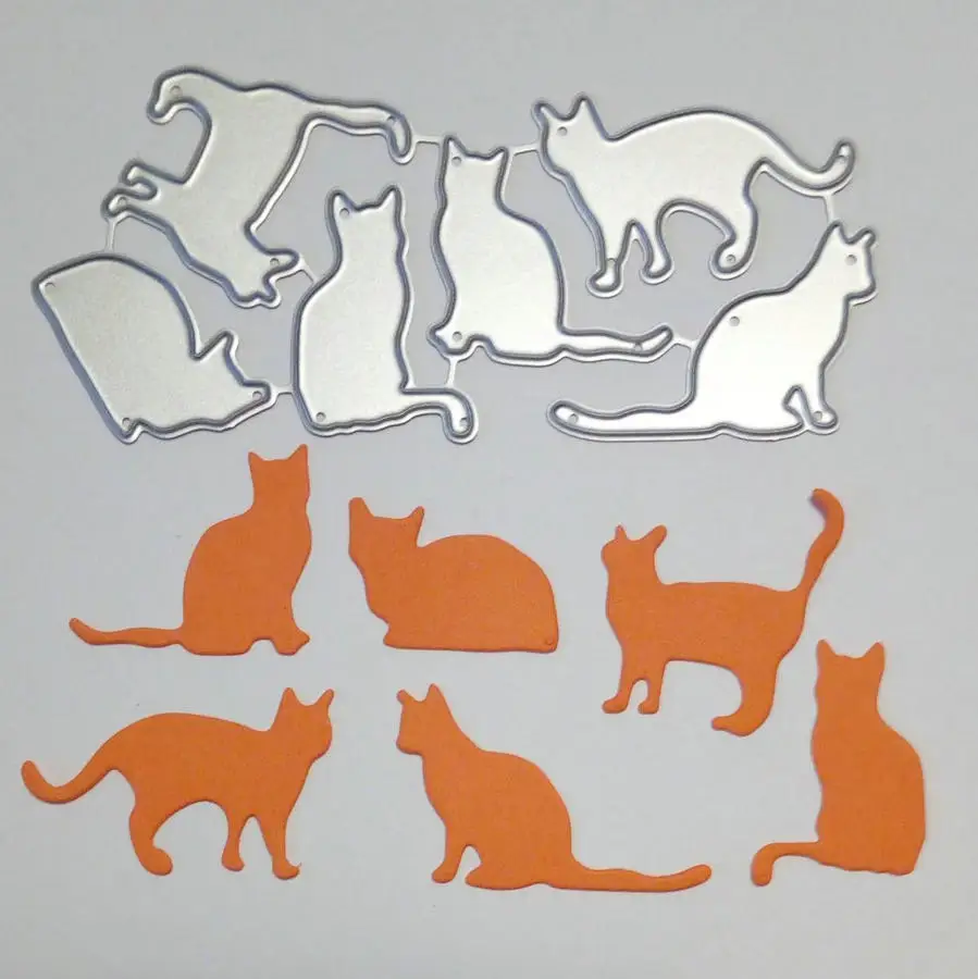6 шт. трафарет для резки животных и кошек рукоделия тиснение скрапбукинга альбом