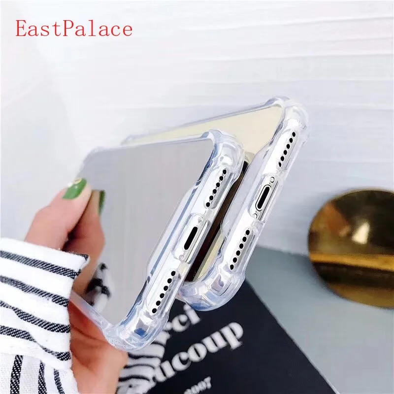 Soft Case for iPhone X XS Max XR Cases Shockproof TPU Mirror Back Cover 7 8 Plus 6S 6 Coque |