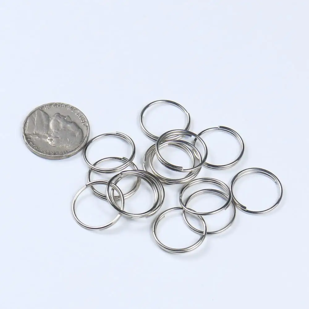 Silvery 100 шт 12 мм Позолоченное серебряное стальное кольцо петли лампы части люстра кристалл разъем кулон бусины аксессуары для занавесок - Цвет: Silvery