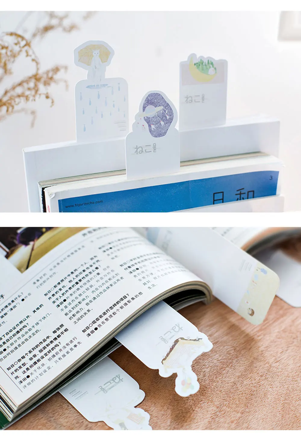 30 шт./кор. Японский кот ежедневный закладка Мультфильм бумага Bookmarks кавайные канцелярские школьные принадлежности papelaria подарки для детей