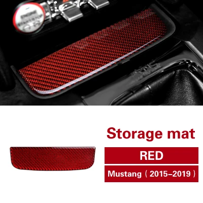 Storage Mat Red Для Ford Mustang внутренняя отделка углеродная чашка из волокна Hoder наклейки для автомобиля Coaster коврик для хранения отделка Чехлы Стайлинг для - Название цвета: Storage Mat Red