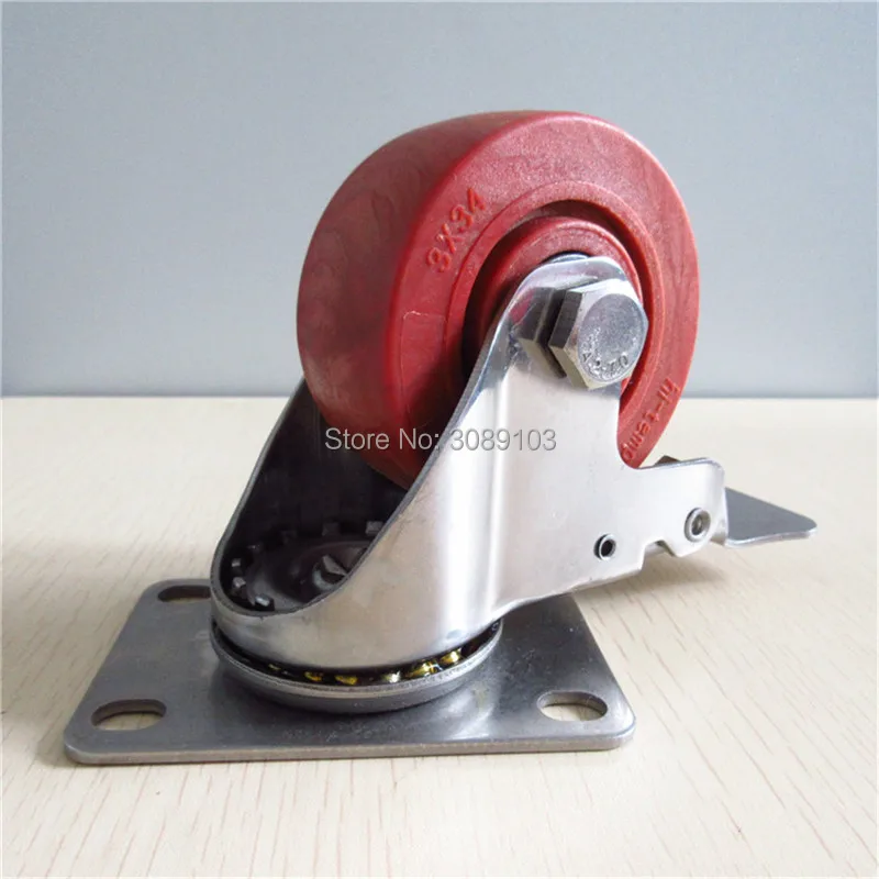 4 шт. 3-дюймовый ролик из нержавеющей стали с высокой термостойкостью |