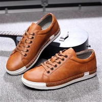 new spring and autumn casual shoes flats mens leather lace up shoes simple stylish male shoes large sizes oxford shoes for men