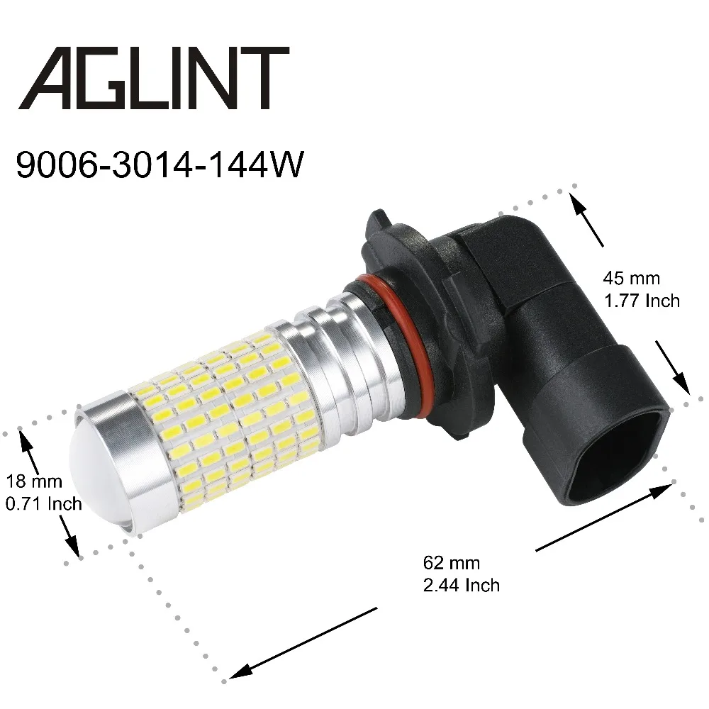 AGLINT 2 шт. автомобилей Светодиодный противотуманный фонарь H11 H8 9006 HB4 5202 H16 для дневных ходовых светильник ДХО фар дальнего света супер белый 12 V-24 V