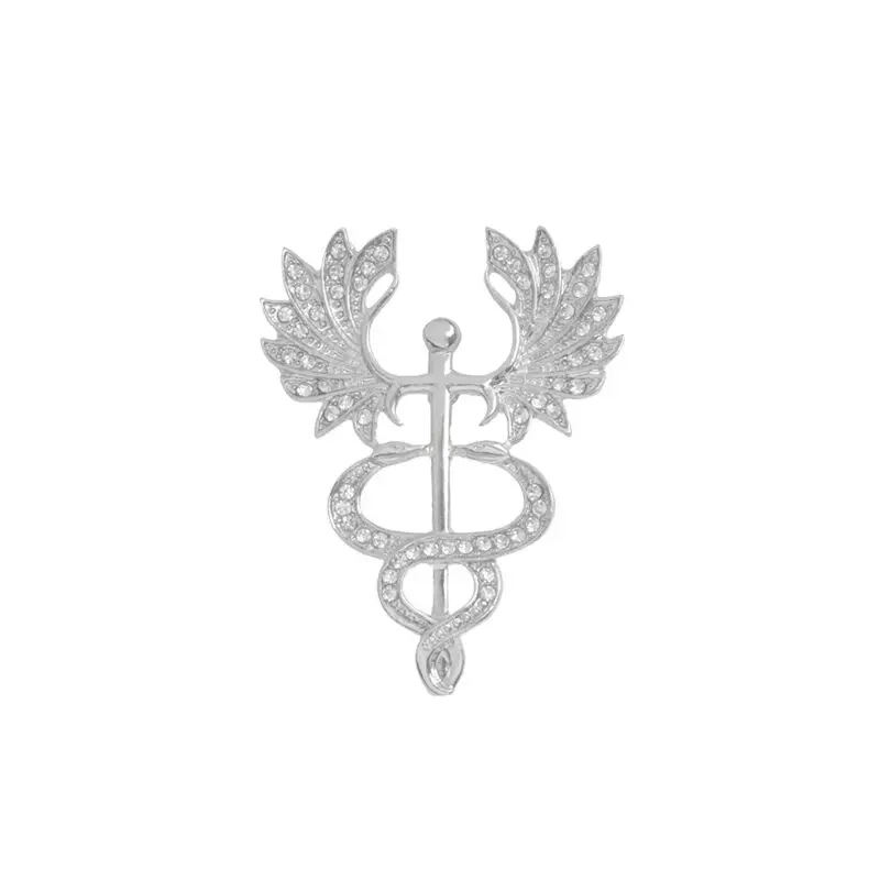 Caduceus-silver Шприц для пробирки Aambulance, кровяное давление в тестовых контактах ines, медицинские ювелирные изделия MD, подарок для доктора медсестры, медицинские школьные украшения - Окраска металла: Caduceus-silver